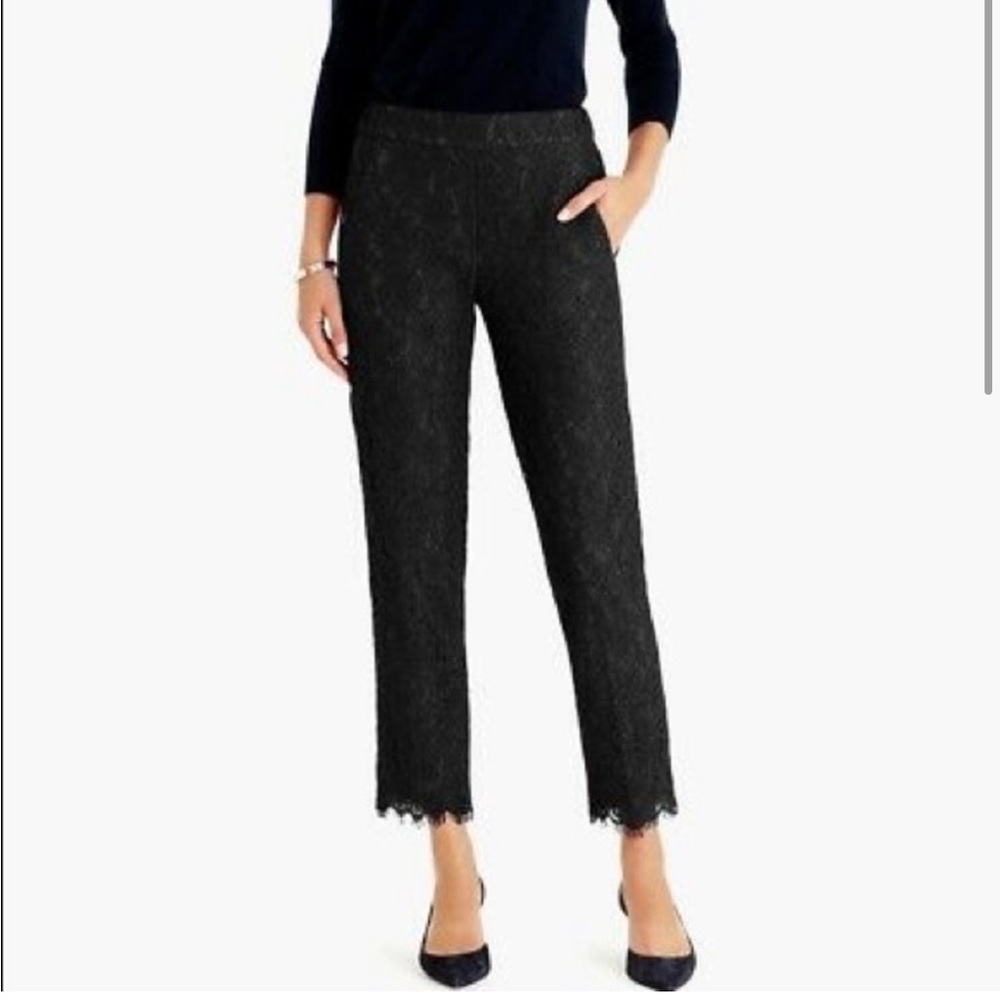 J.CREW CROP LACE PANTS